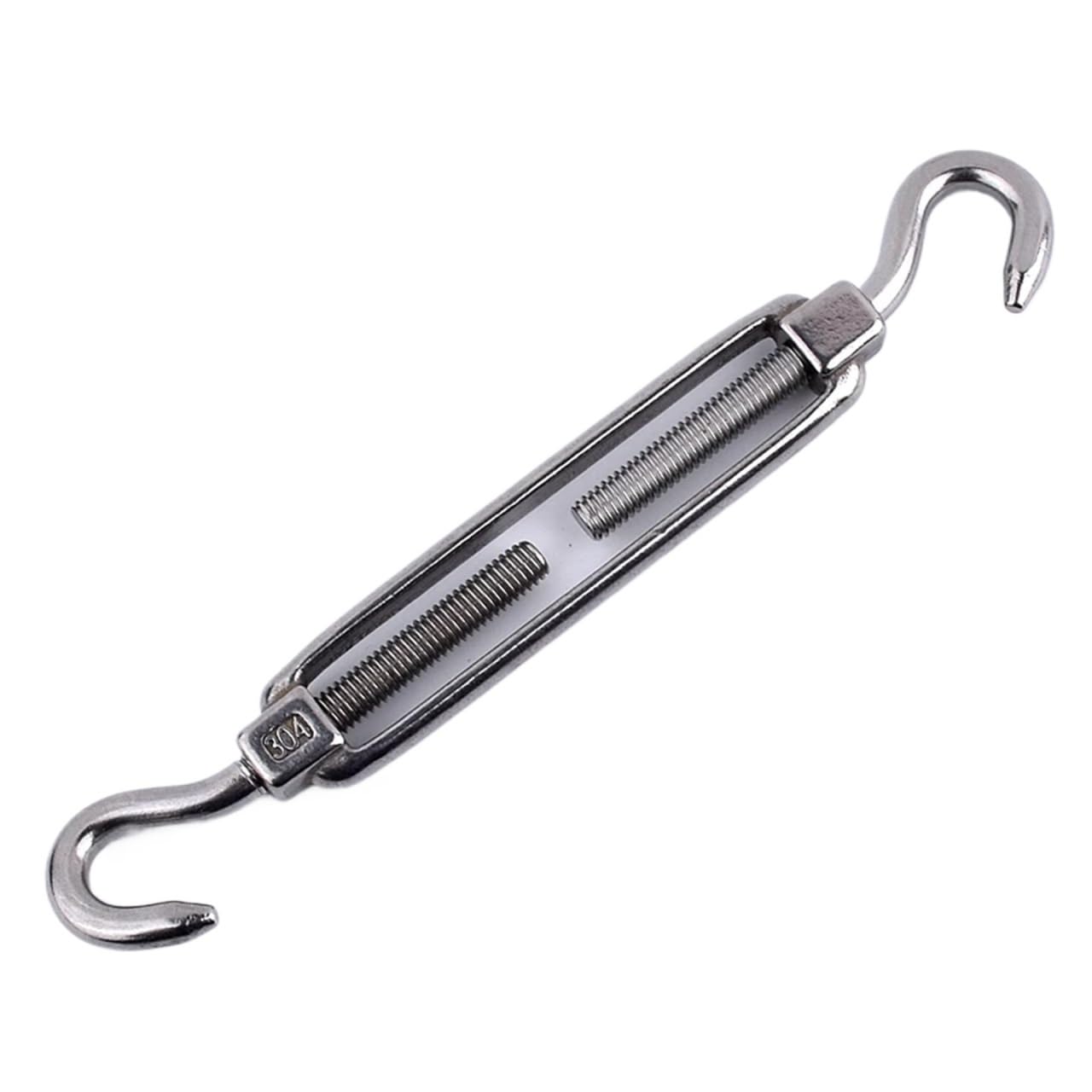drahtseil spanner Drahtspanner Spannschloss M5~M24 304 Edelstahl Drahtseilspannvorrichtung Beschattungsnetz Planeninstallation Heimwerkerwerkzeuge Flanschbolzenhaken(CC Type,M18)