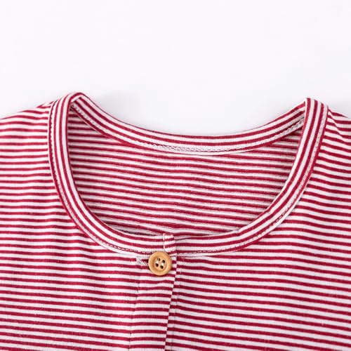 Image of Girls Cotton Long Sleeve Casual Cartoon Appliques Striped Jersey Dresses