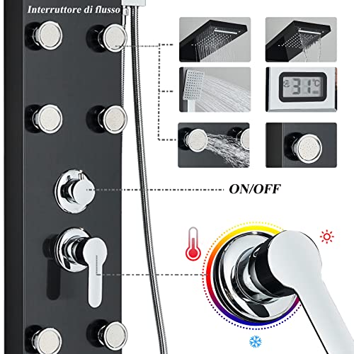 Colonna Doccia Idromassaggio TVTIUO Pannello
