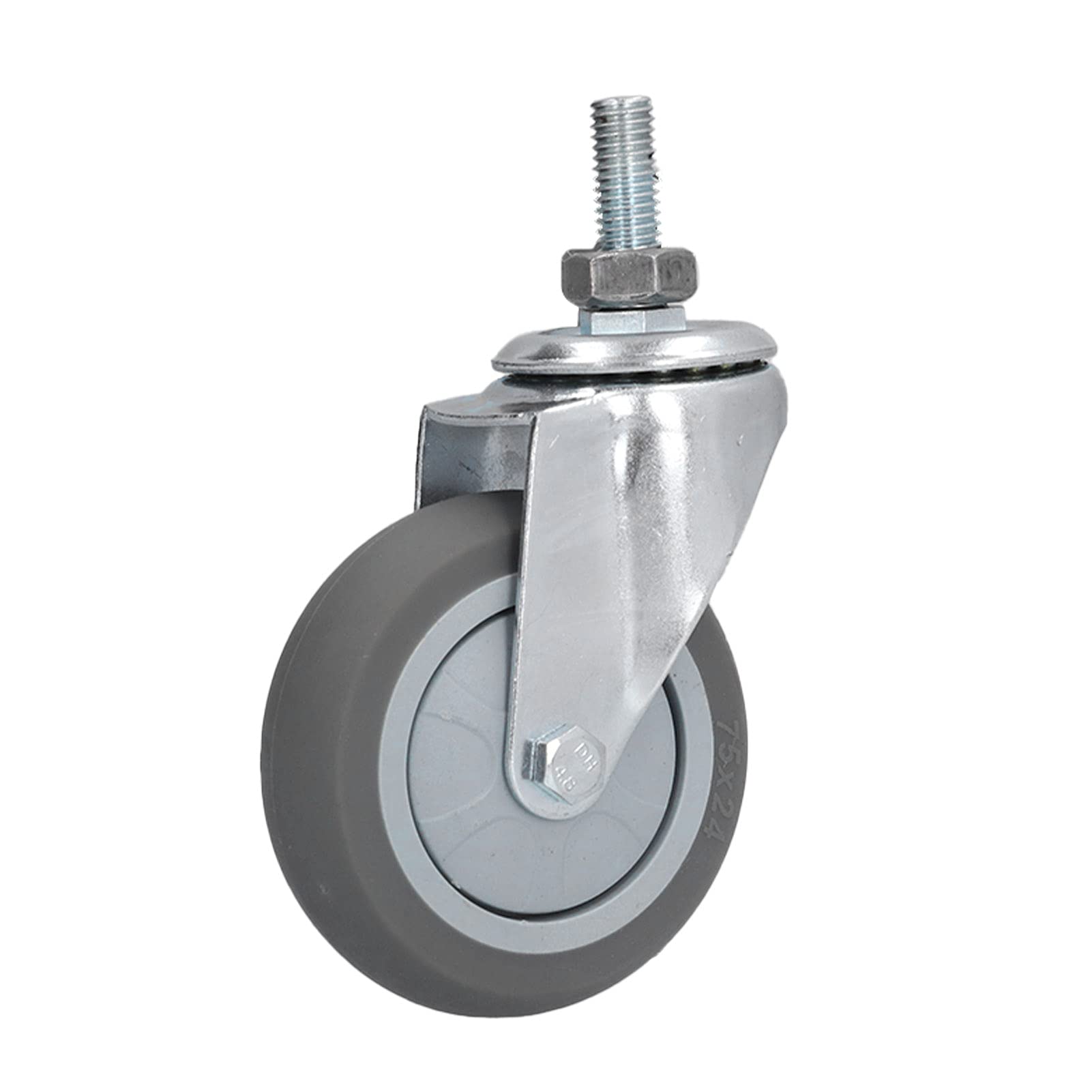 3 Zoll PVC Universal Wheel Casters mit Bremsen, Stark (keine Bremsen)