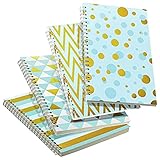 Material de calidad: adoptando una cubierta dura sólida y papel de boceto beige de 100g en blanco, el papel grueso puede evitar que la tinta se filtre fuera de las páginas internas, brindándole una agradable experiencia de escritura; Cada cuaderno de espiral tiene 50 páginas/ 100 hojas por pieza, 1 pieza para cada color, un total de 400 páginas de escritura, puede cumplir varios propósitos