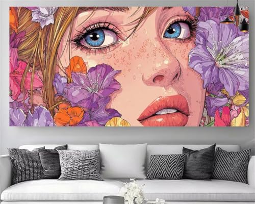 Diamond Painting Adulte Grand Format 40x80cm Fleur DIY Z-P189