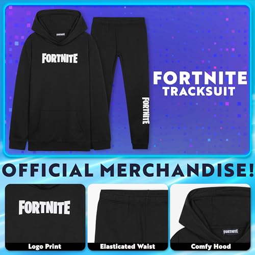 Fortnite Tracksuit Set for Boys, Teens, 2-Pc Hoodie & Joggers, Pullover Sweatshirt with Kangaroo Pocket, Gamer Gifts for Boys3