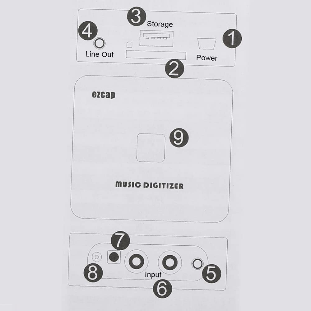 Music Digitizer Music Player von analoger Musik in SD-Karte USB-Laufwerk -USB-Anschluss Wiedergabe Fernbedienung