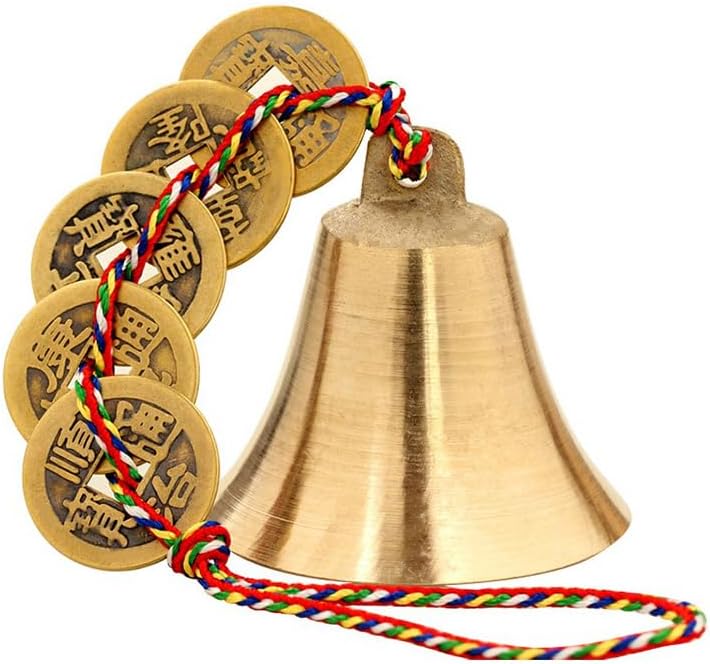 Chinese Feng Shui Bell for Wealth and Safe, Feng Shui Element,Pendant Coins for Peace and Success Good Luck Car Door Hanging Pendant Chime