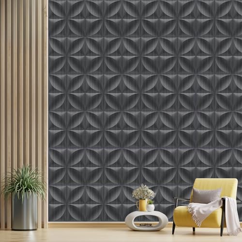 Image of Kayra Decor PVC Wall Panel Butterfly Design Grey Pine Wood Color 19.7 inch x 19.7 inch (Pack of 18) - Covers 48.51 Sq. Ft.