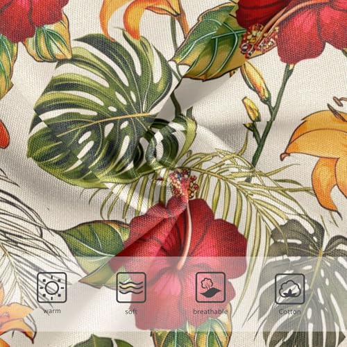 Joisal Tropical Leaves Hibiscus Flowers Panties Little Girl Toddler Girls Underwear Cotton Designer Underpants Briefs 2t3