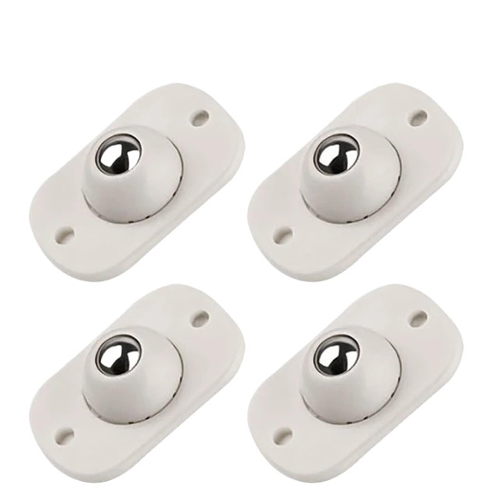 Caster Wheels, 4/8/12PCS Self Adhesive Caster Wheels Stainless Steel 360 Degree Rotation Paste Swivel Wheels Sticky Pulley for Furniture(Bianco,4pcs)