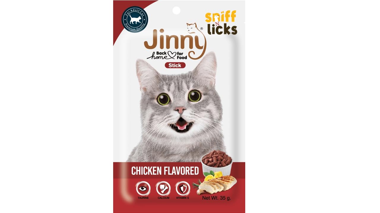 Jerhigh Jinny Cat, Real Chicken and Tuna Meat, Packed with Taurine, Vitamin E and Fish Oil, Chicken (Pack of 3) by Sniff N Licks (B0CT273Y9V) Amazon Price History, Amazon Price Tracker
