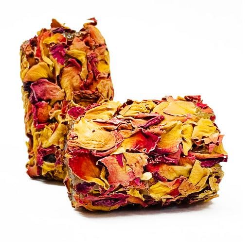 Image of NY Spice Shop Malban Pistachio with Rose Flakes - 5 Pound Traditional Middle Eastern Sweet with Chewy Nougat Roasted Pistachios & Rose Petals - Authentic Mediterranean Confection - Individually Wrapped Candy Treat