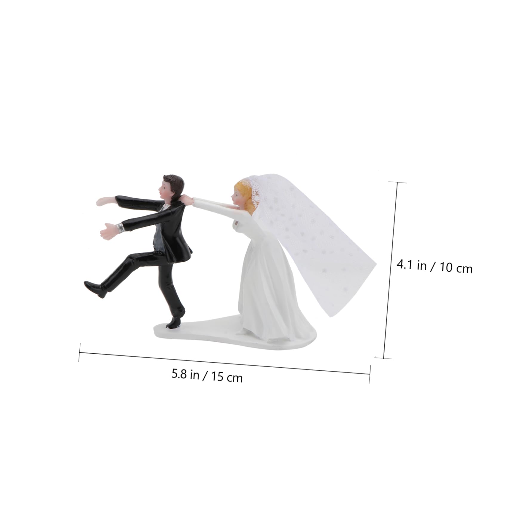Ciieeo 2 Stk Kuchenpuppe Kuchen Dekorative Puppe Braut Bräutigam Statue Hochzeitspaarfiguren Hochzeitstorte- Braut Bräutigam Figuren Entzückende Puppe Gefälscht Colorful Harz