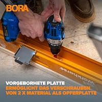 Bora Arbeitsböcke klappbar mit Stahlrahmen, 1225 kg Tragfähigkeit – Arbeitsbock 2er Set, höhenverstellbar, Sägebock klappbar, 2x4 Halterung – PM-3350T – Ansicht 3