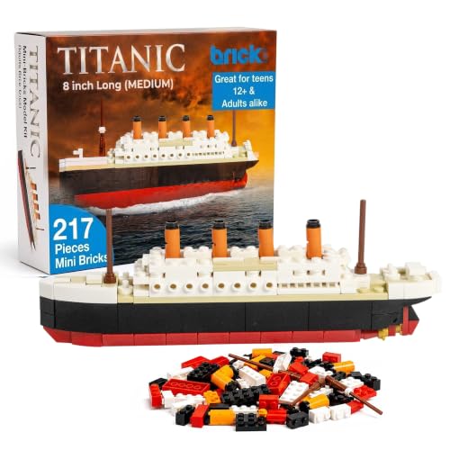 Image of Brick Loot Titanic Building Bricks Set (Mid Sized 217 Pieces) 100% Compatible, fits Lego and Other Major Brands