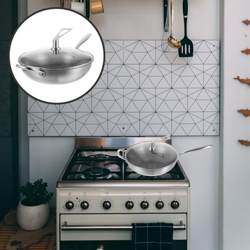Wok de acero inoxidable 32 cm Zerodeko con tapa miniatura 7