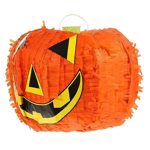 Kichvoe Halloween Pumpkin Shaped Pinata Decoration Filled Party Pendant for Design Fun Interactive Halloween Party Plaything for Trick Treat Celebrations