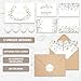 AUDREE Wildflower Thank You Cards with Envelopes (50 Pack 4x6) - Floral Greeting Cards with Adhesive Envelopes & Matching Stickers for Weddings, Birthdays, Bridal and Baby Showers