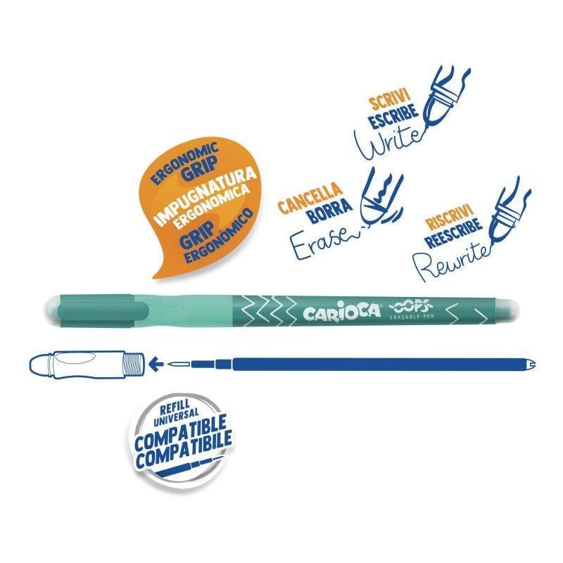 Carioca Penna cancellabile oops verde 0.7mm