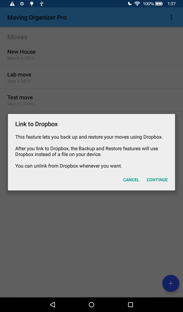 Moving Organizer Pro App on the Amazon Appstore