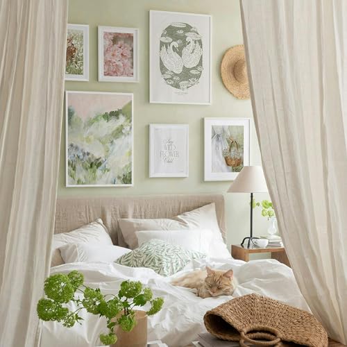 VUVUZULA Bilderrahmen 40x60cm Weiß Holz 3er Set Holzrahmen Weiss Fotorahmen MDF Rahmen – Ansicht 2