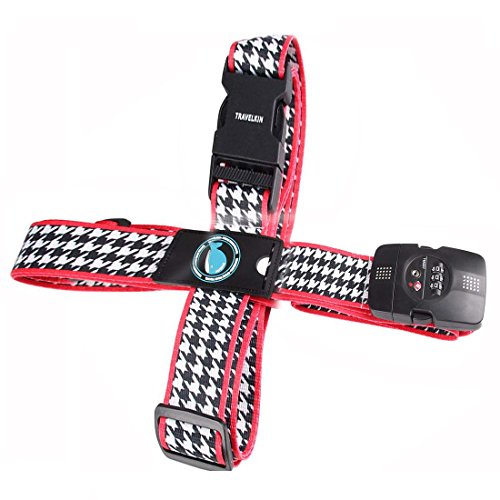 TTOvaligeria スーツケースベルト TSAロック 十字型 サイズ調整可能目立ちやすい 旅行 出張ネームタグ付 盗難防止
