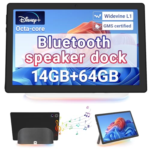 【Ricarica Wireless-Dock con altoparlante Bluetooth AI】 Questo tablet Android è dotato di un dock con altoparlante Bluetooth AI che funge da hub di espansione multiuso. Supporta la ricarica wireless magnetica e integra le seguenti funzionalità: riproduce rumore bianco per favorire il rilassamento; visualizza un orologio sullo screen saver per la gestione del tempo; genera automaticamente video di album fotografici cloud; e fornisce altoparlanti Bluetooth con audio surround.