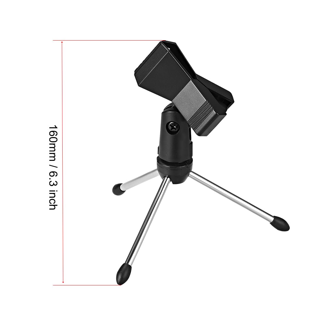uxcell Universal Adjustable Desktop Microphone Stand Tripod Tabletop Stand Holder with Mic Clip
