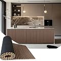 94.5 x 23.6 in Acoustic Wood Wall Panels,3D Flexible Soundproof Absorbing Panels,Wood Slat Walls for Interior Wall Decor (Brown)