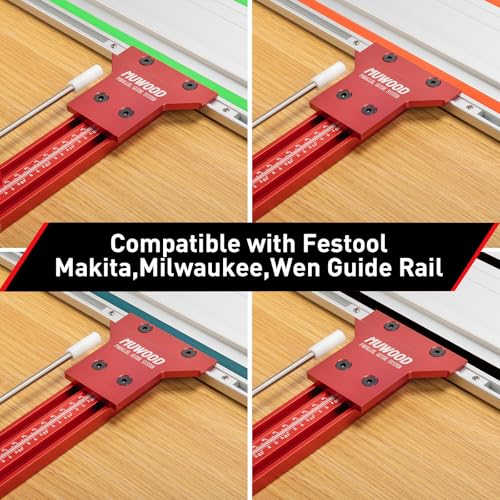 Image of Track Saw Parallel Guide System for Woodworking Repeatable Rip Cuts for Track Saw Guide Rail Compatible with Festool, Makita, Milwaukee