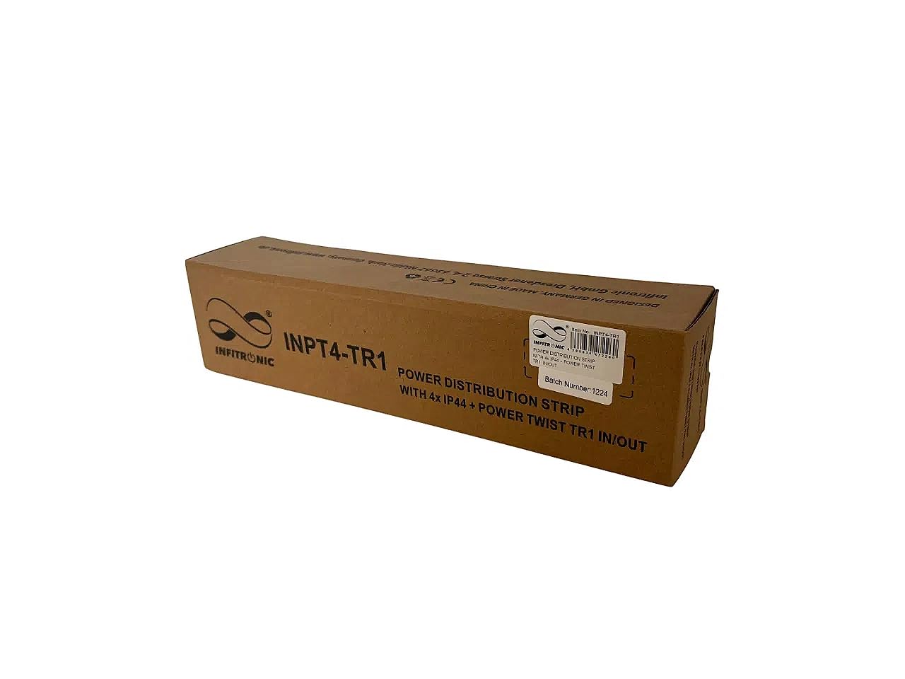 Infitronic - INPT4-TR1 – listwa zasilająca, rozdzielacz prądu z 4 gniazdami Schuko, Powertwist TR1, wejście/wyjście na scenę lub platformę
