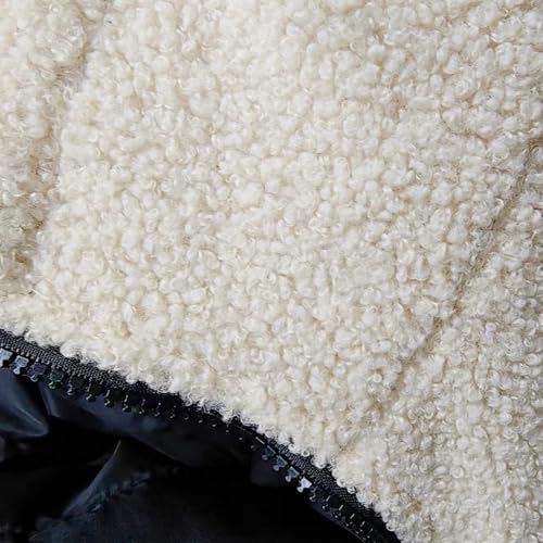 Manteau long bouffant réversible avec capuche fermeture éclair vêtement chaud - 5