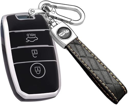 Miniatura 7 de ontto Llavero de 4 botones, funda suave y duradera, protección completa para Kia Forte Koup Optima Rio Negro
