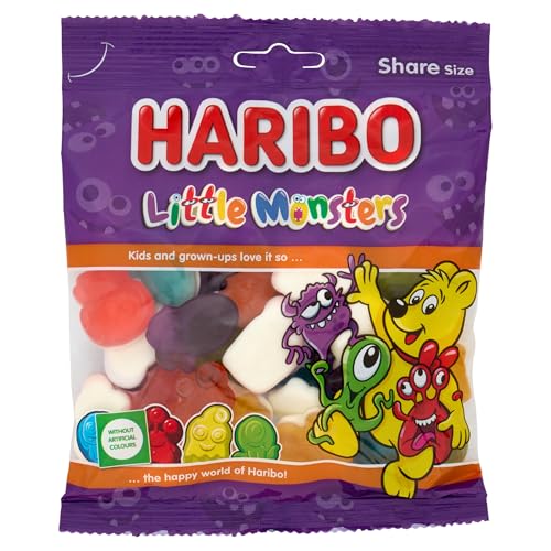 Haribo | Little Monsters - Mostri Spaventosi al Gusto Frutta, Ideali per Feste e Halloween, 160 g