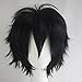 Probeauty Unisex Basic Short Hair Wig/Wigs Cosplay Party+Wig Cap (Black)