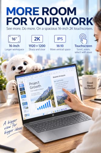 HP OmniBook-5 2K Touchscreen Laptop - 16 inch, Ryzen AI 7 445, Copilot+ PC - image 2