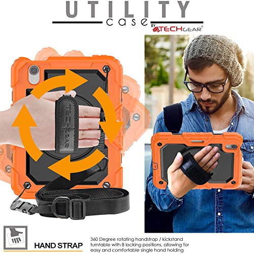 TECHGEAR UTILITY Case for iPad Mini 7/6, 8.3", Tough Rugged HEAVY DUTY Armour Shockproof Case with 360 Rotating Stand - Image 4