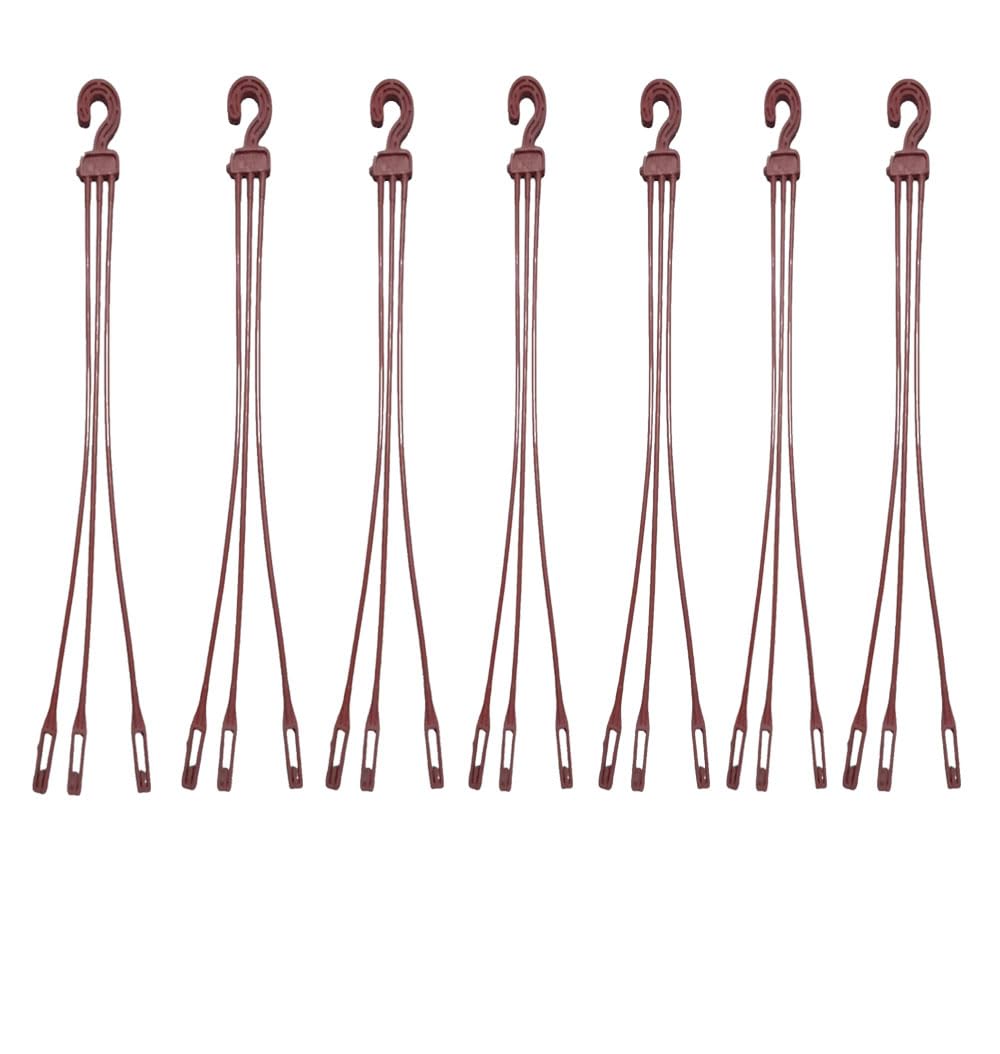 KUMUDAM Plastic Hangers for Hanging Basket/Pots (Brown) Pack of 10 | Hangers for Hanging Pots | Planter Holder | Plastic Hanging Basket Hooks | Flower Pot Hangers for Outdoor and Indoor | (B0CQWM96Q1) Amazon Price History, Amazon Price Tracker