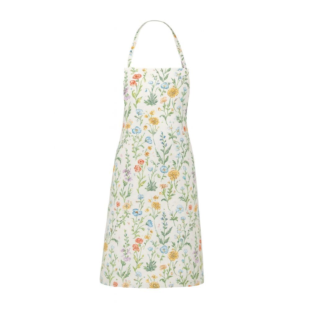 Ulster Weavers Meadow Flower Apron (85 x 70cm) 100% Cotton, Floral Chef Apron with Pockets, Kitchen Aprons for Cooking, Kitchen Accessories, Kitchen Gifts