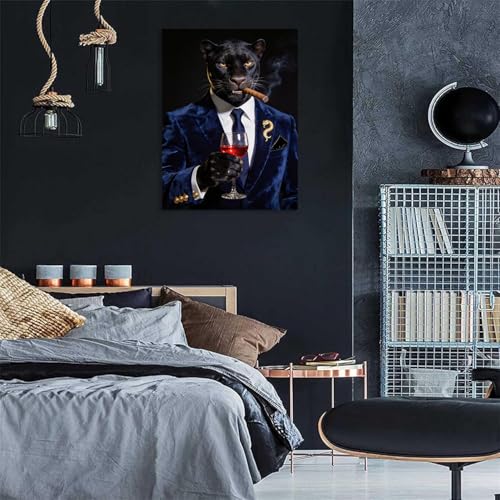 Impression sur toile de léopard pour masquer un mur vide avec élégance