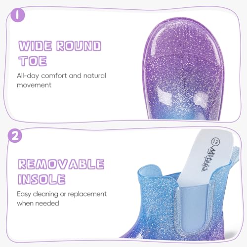Image of Motasha Chelsea Rain Boots for Girls Boys Waterproof Toddler to Big Kids