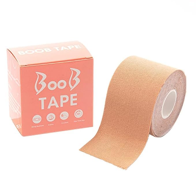 26indo store Boob Tape – Fashion Body Adhesive for Women, Strapless, Backless & Plunge Neck Outfits, Skin-Friendly Double-Sided Breast Lift for Cleavage Support Body Shaping for Dresses & Tops-picture-35