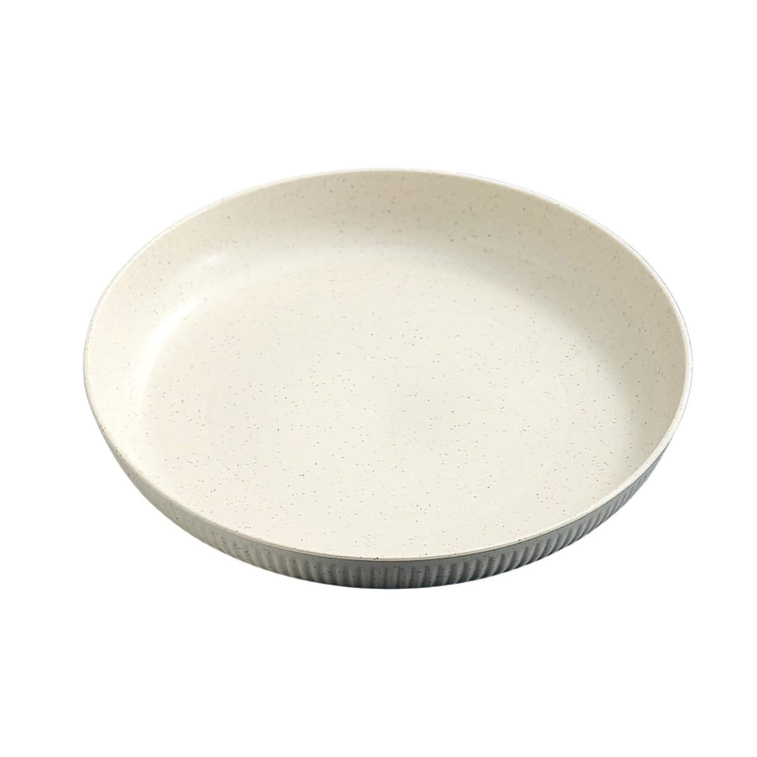 KESHU ENTERPRISE Wheat Straw Dinner Plate Set, Eco-Friendly Dinner Set || Round Serving Plate, Dishwasher & Microwave Safe - Perfect for Dinner Dishes Deep Plates || Easy to Clean (Pack of 1) (Cream)