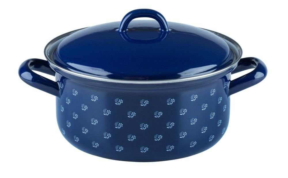 Riess Country - Dirndl Covered Casserole 20 cm, Diameter- Blue, 1.6 Litres