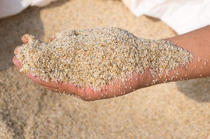 Baba Ka Deewana Natural Crushed Sand for Specially for Aquarium,Sand Pit,Kids Playing (Yellow, 10 KG) 1