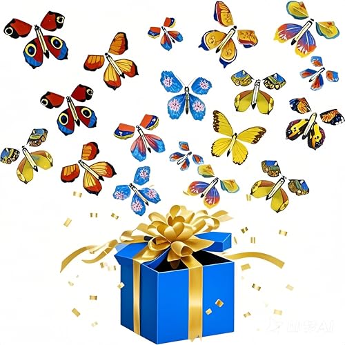 Wind-up Flying Butterfly Toy - Interactive Flapping Wings, Made of Safe ABS Plastic, a Surprise Gift for Children (20pcs)