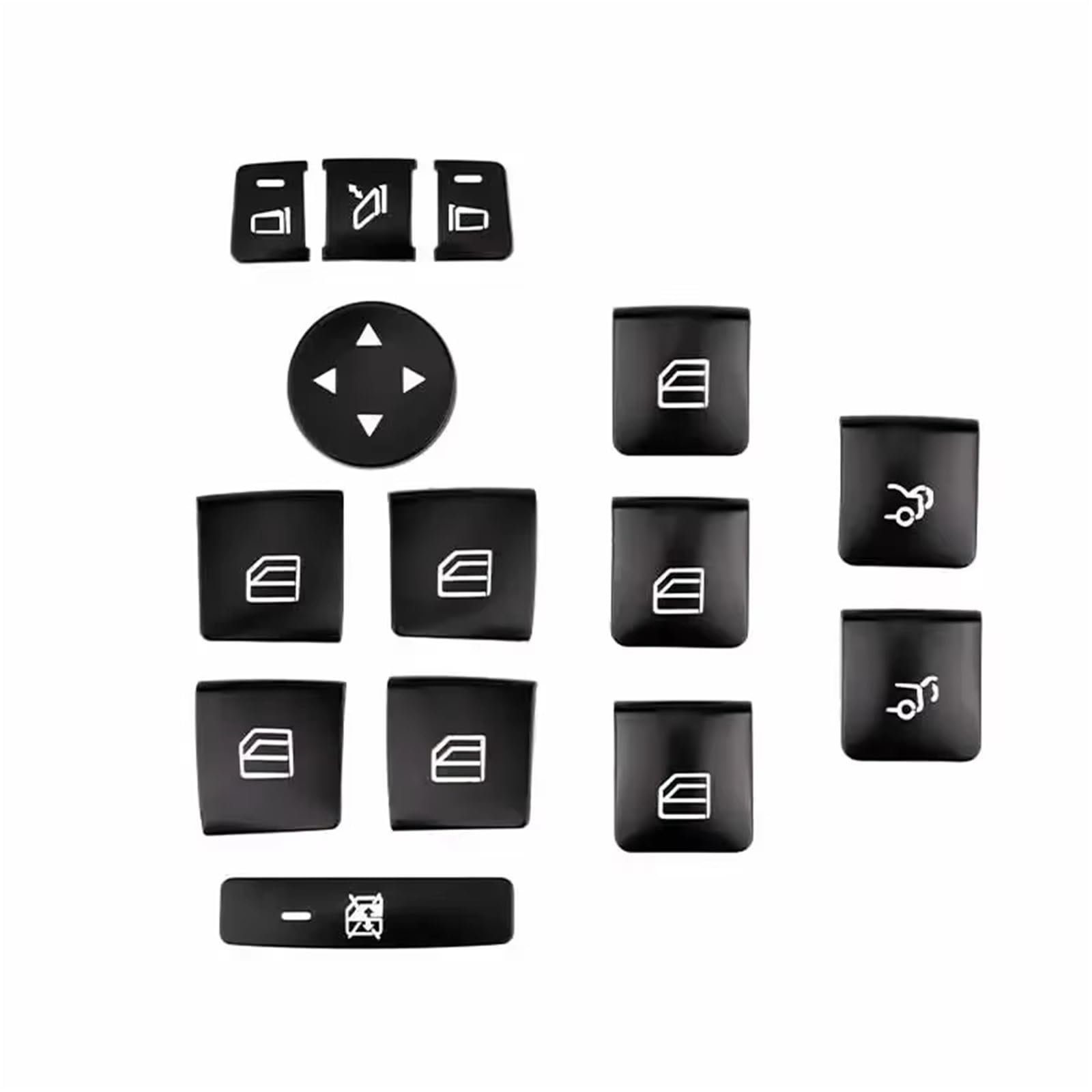 Interior Button Stickers Compatible with Benz for C E Class W204 W212