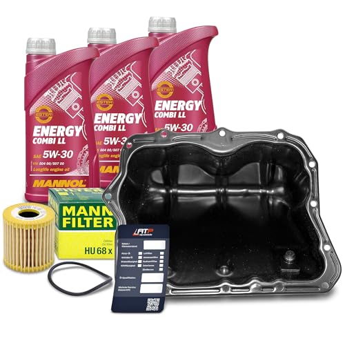 BESTPRICE Inspektionspaket Filterset mit 1x MANN-FILTER Ölfilter; 1x BESTPRICE Ölwanne; 3l Motoröl 5W-30 MANNOL ENERGY COMBI LL; Kompatibel mit SMART CABRIO (450)(452), FORTWO (451) (450), CROSSBLADE BESTPRICE Inspektionspaket Filterset mit 1x MANN-FILTER Ölfilter; 1x BESTPRICE Ölwanne; 3l Motoröl 5W-30 MANNOL ENERGY COMBI LL; Kompatibel mit SMART CABRIO (450)(452), FORTWO (451) (450), CROSSBLADE