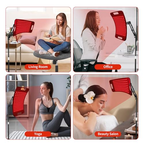 Red-Light-Therapy-LampInfrared-Light-Therapy-with-660nm-Visible-Red-Light-850nm-Invisible-Infrared-Light-with-Floor-Stand-104-LEDsInfrared-Light-Therapy-for-Body-Device-Effective-for-Skin-Repair