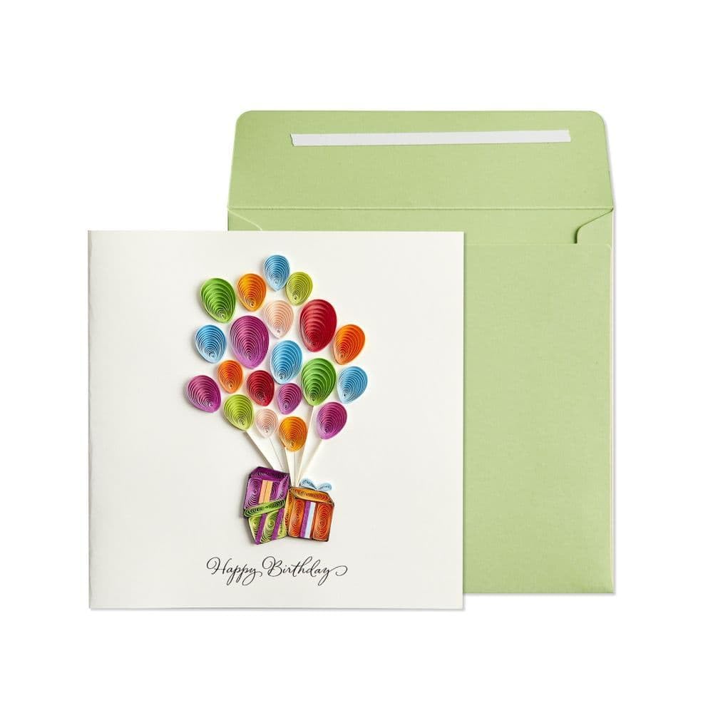 NIQUEA.D, Packages and Balloons Quilling Birthday Card