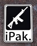 CFK Cutlery Company UCFK USA IPAK AR-15 Rifle Logo 3D Badge Black & White PVC Military Combat Knives Patch PVC2