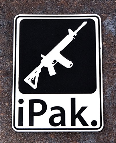 CFK Cutlery Company UCFK USA IPAK AR-15 Rifle Logo 3D Badge Black & White PVC Military Combat Knives Patch PVC2